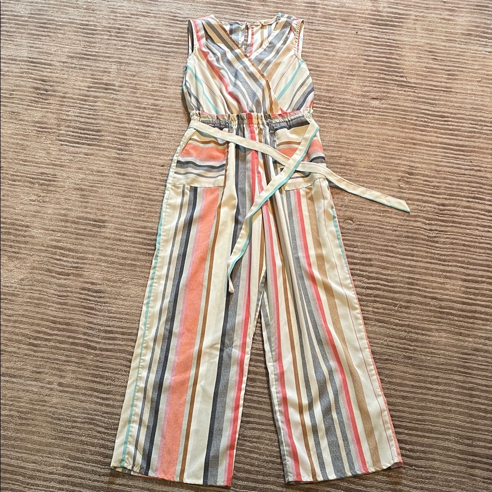 Blush Multicolor Striped Jumpsuit